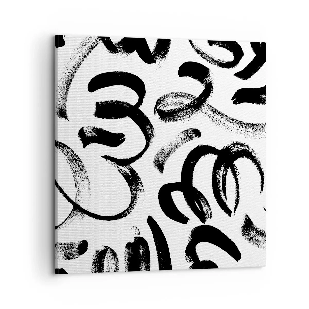 Schilderen op canvas - Zwart op wit - 60x60 cm