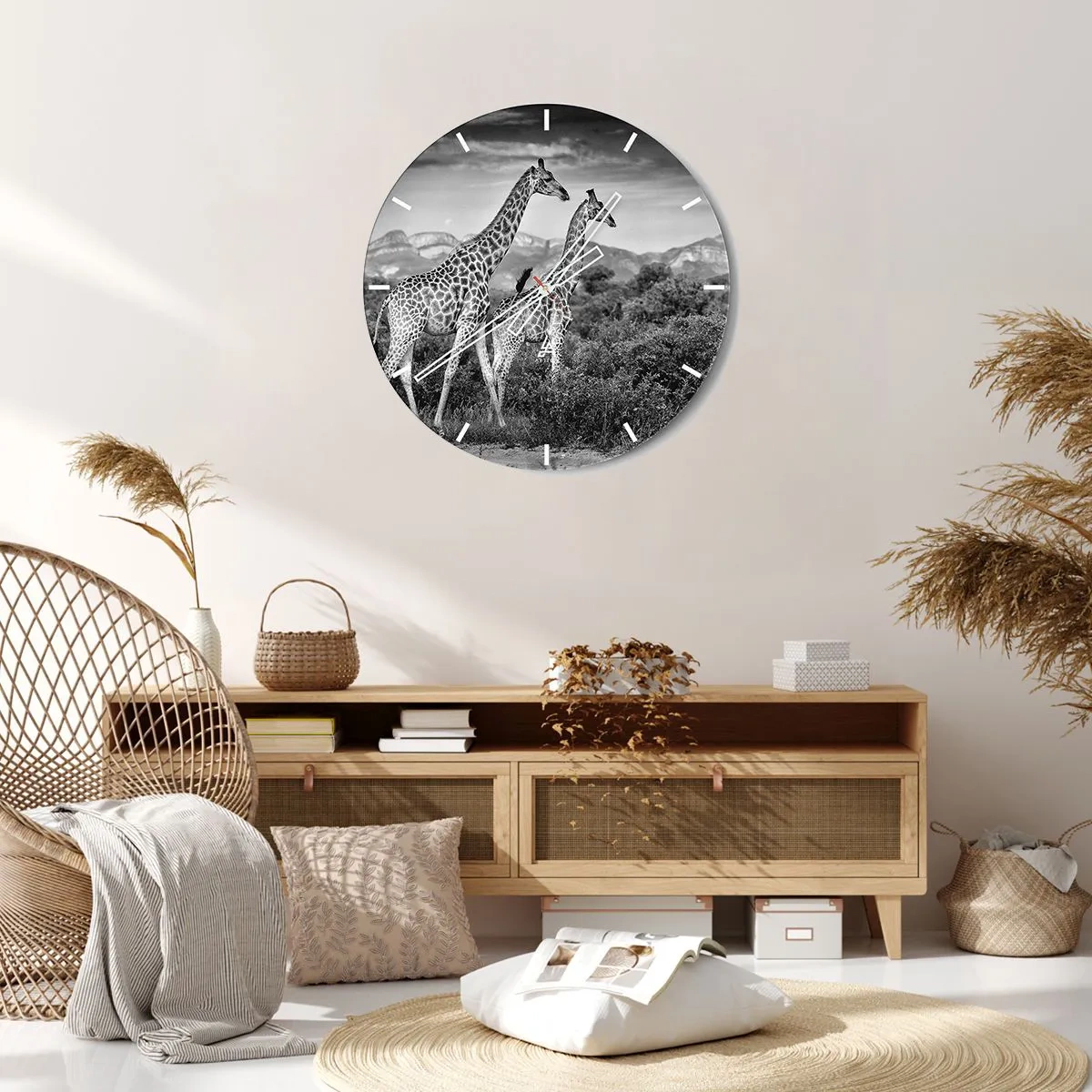 Wandklok - Klok - Hoge sferen in Afrika - 30x30 cm