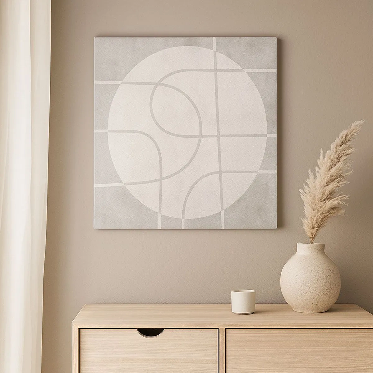 Schilderen op canvas - Rond en rechtdoor - 30x30 cm