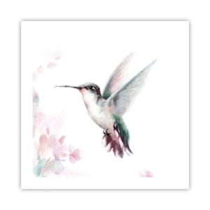 Poster - Vastgehouden tijdens fladderen - 50x50 cm