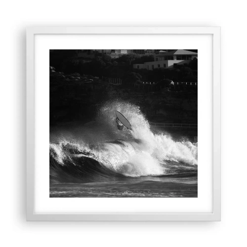 Poster in een witte lijst - Uitdaging aanvaard! - 40x40 cm