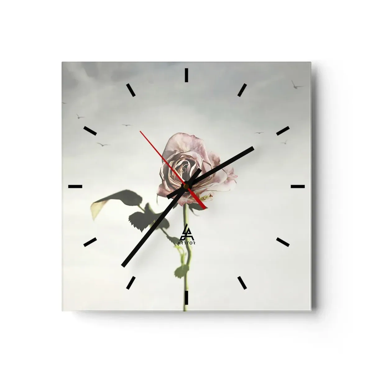 Wandklok - Klok - Begroeting van de lente - 40x40 cm