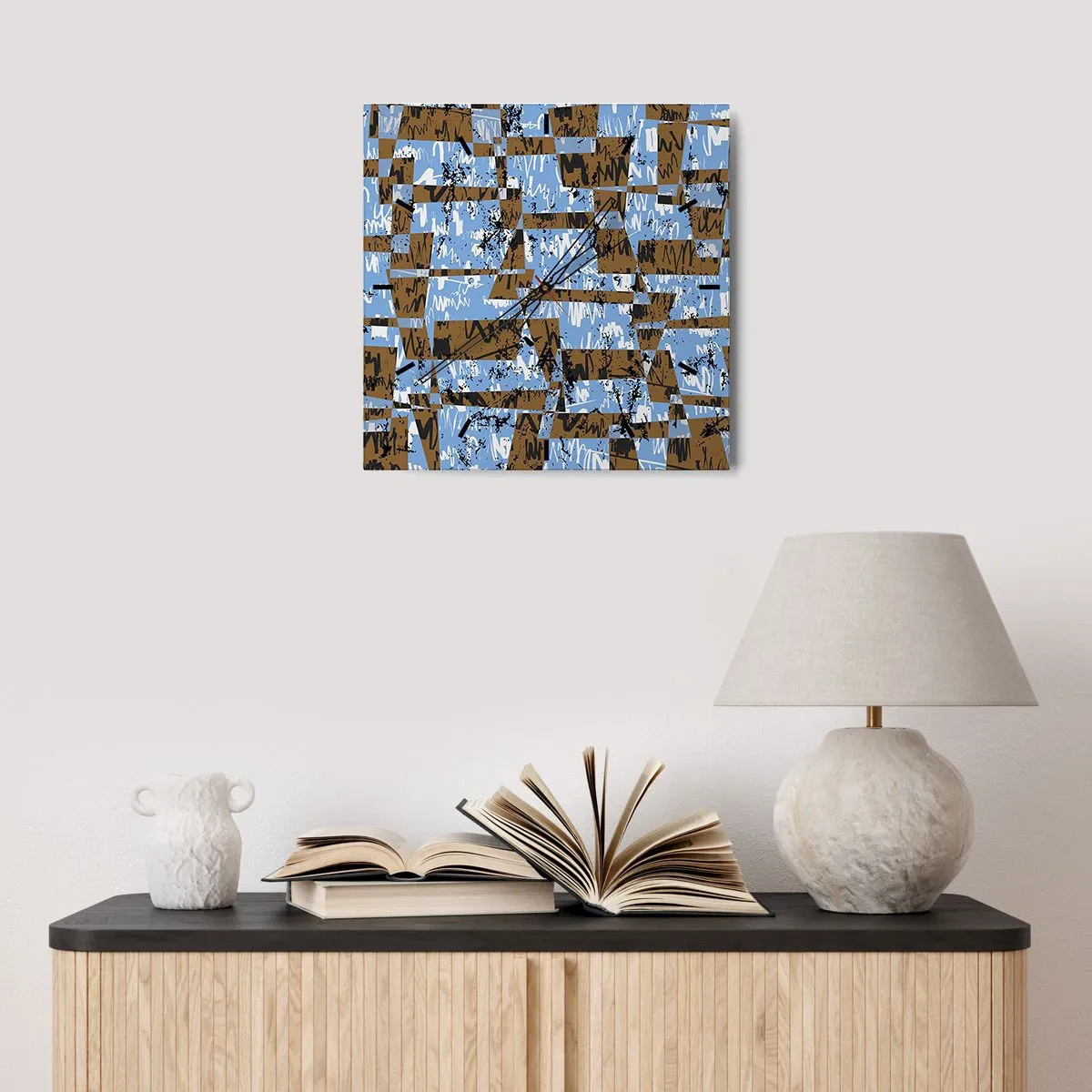 Wandklok - Klok - Een niet-menselijke knipsel - 30x30 cm