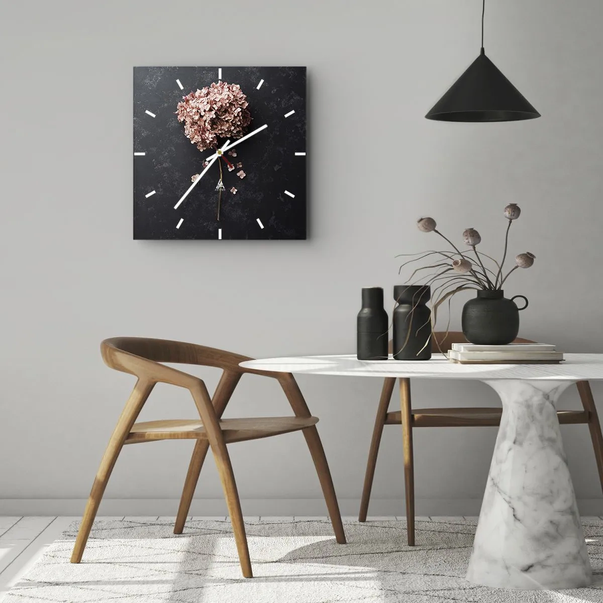Wandklok - Klok - Een echt romantisch teken - 40x40 cm