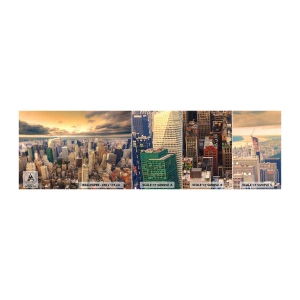 Fotobehang Staaltje Standard Eco - Vergulde metropool - Stad, New York, Architectuur - 100x30 cm