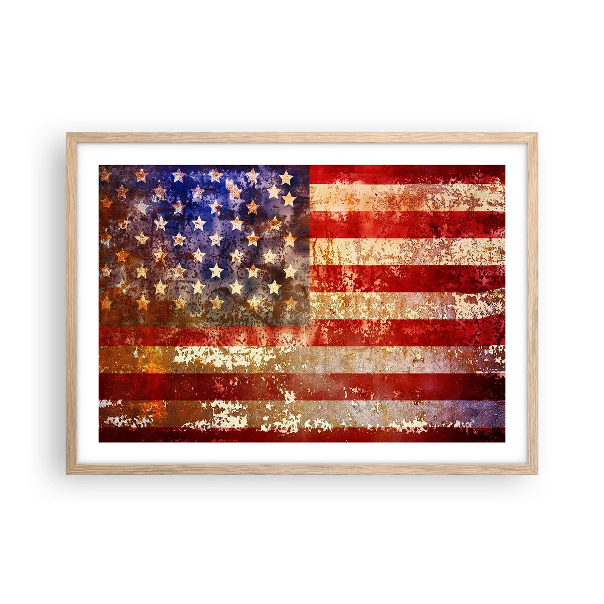 Een poster in een licht eiken lijst - Glorie vervaagt niet - 70x50 cm