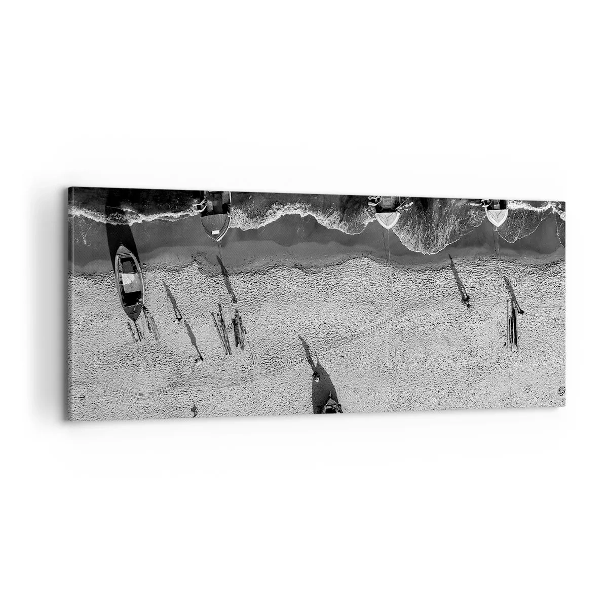 Schilderen op canvas - Nog steeds aan de oever… - 100x40 cm