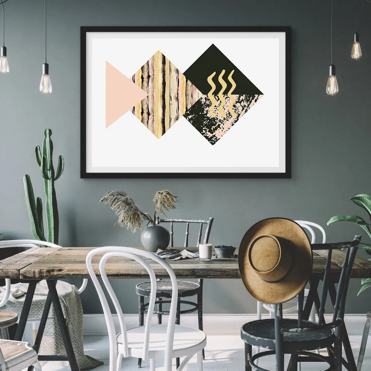 Poster in een zwarte lijst - Er is niet zo eenvoudig - 70x50 cm