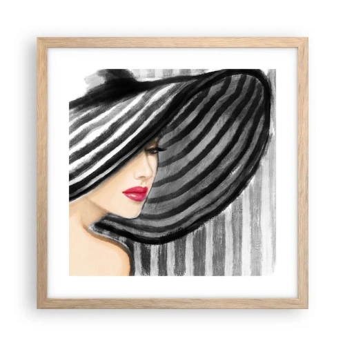 Een poster in een licht eiken lijst - Waar moet je zoeken? - 40x40 cm