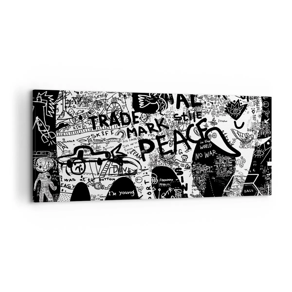 Schilderen op canvas - Rijke straatwereld - 120x50 cm