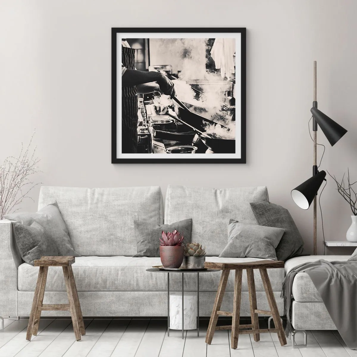 Poster in een zwarte lijst - Alchemie van smaken - 60x60 cm