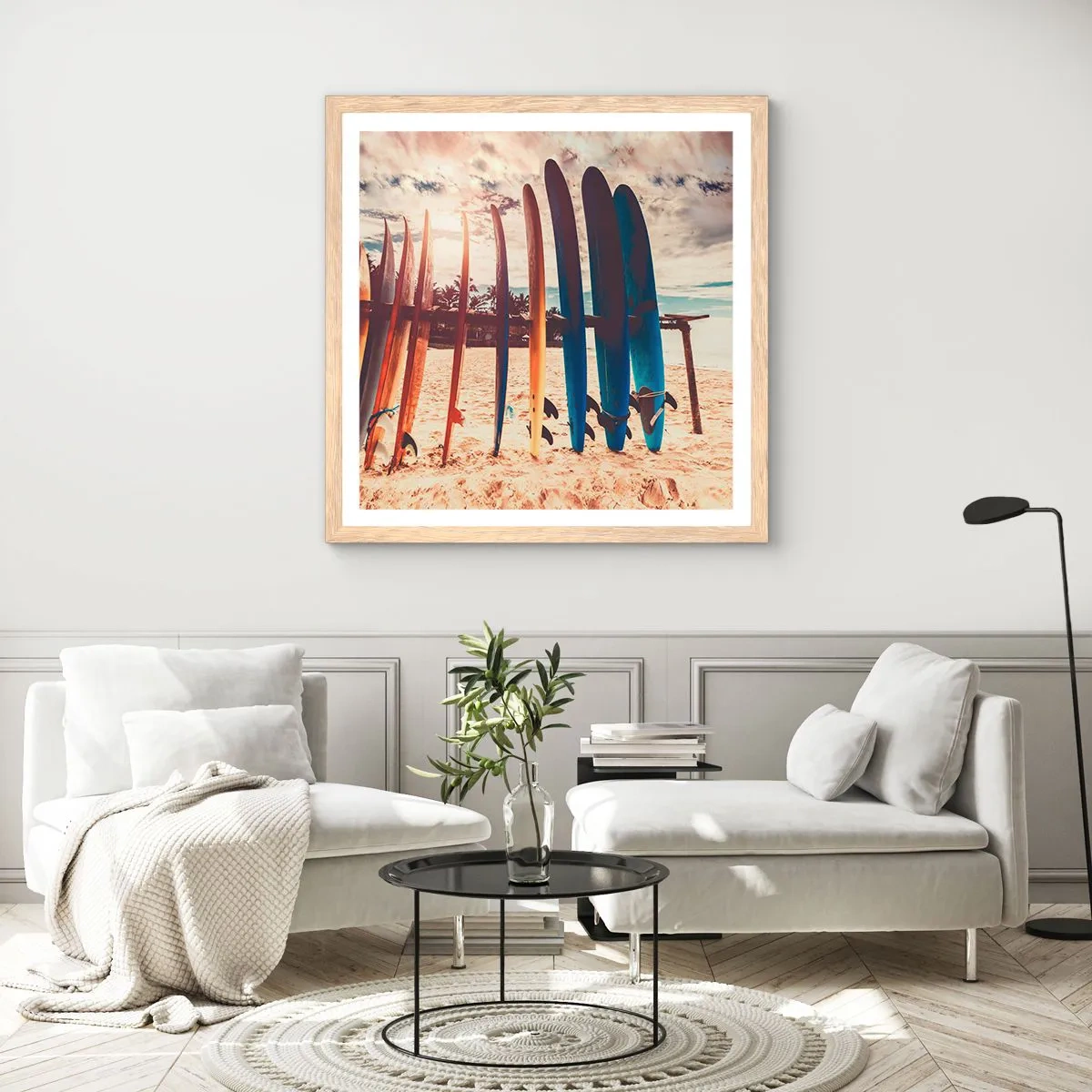 Een poster in een licht eiken lijst - Weltrusten, zie je morgen - 50x50 cm