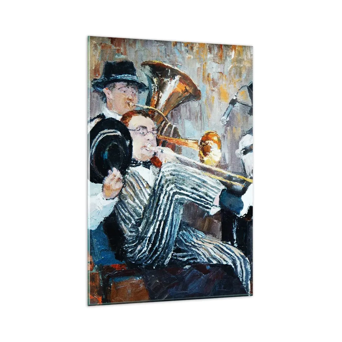 Schilderen op glas - Al die jazz - 80x120 cm