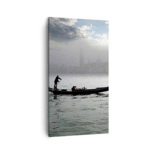 Schilderen op canvas - Een fantastische stad van water en mist - 45x80 cm