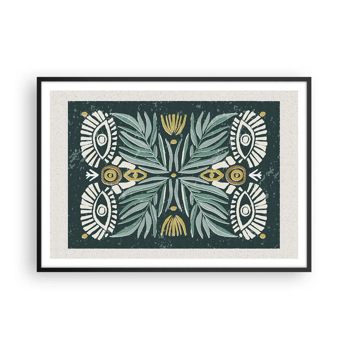 Poster in een zwarte lijst - Als een volksuitsnede - 100x70 cm