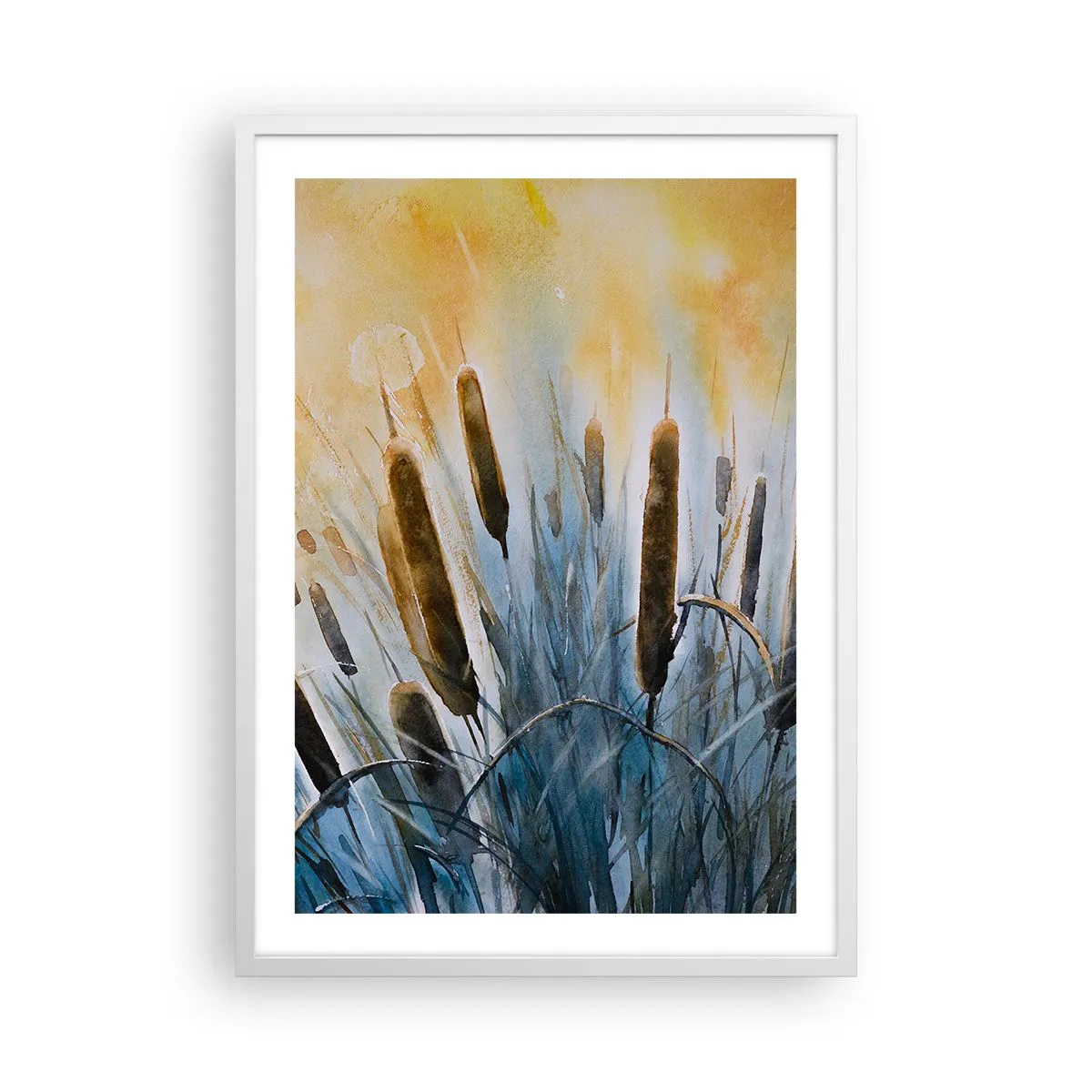 Poster in een witte lijst - De kou van het water, de hitte van de zon - 50x70 cm