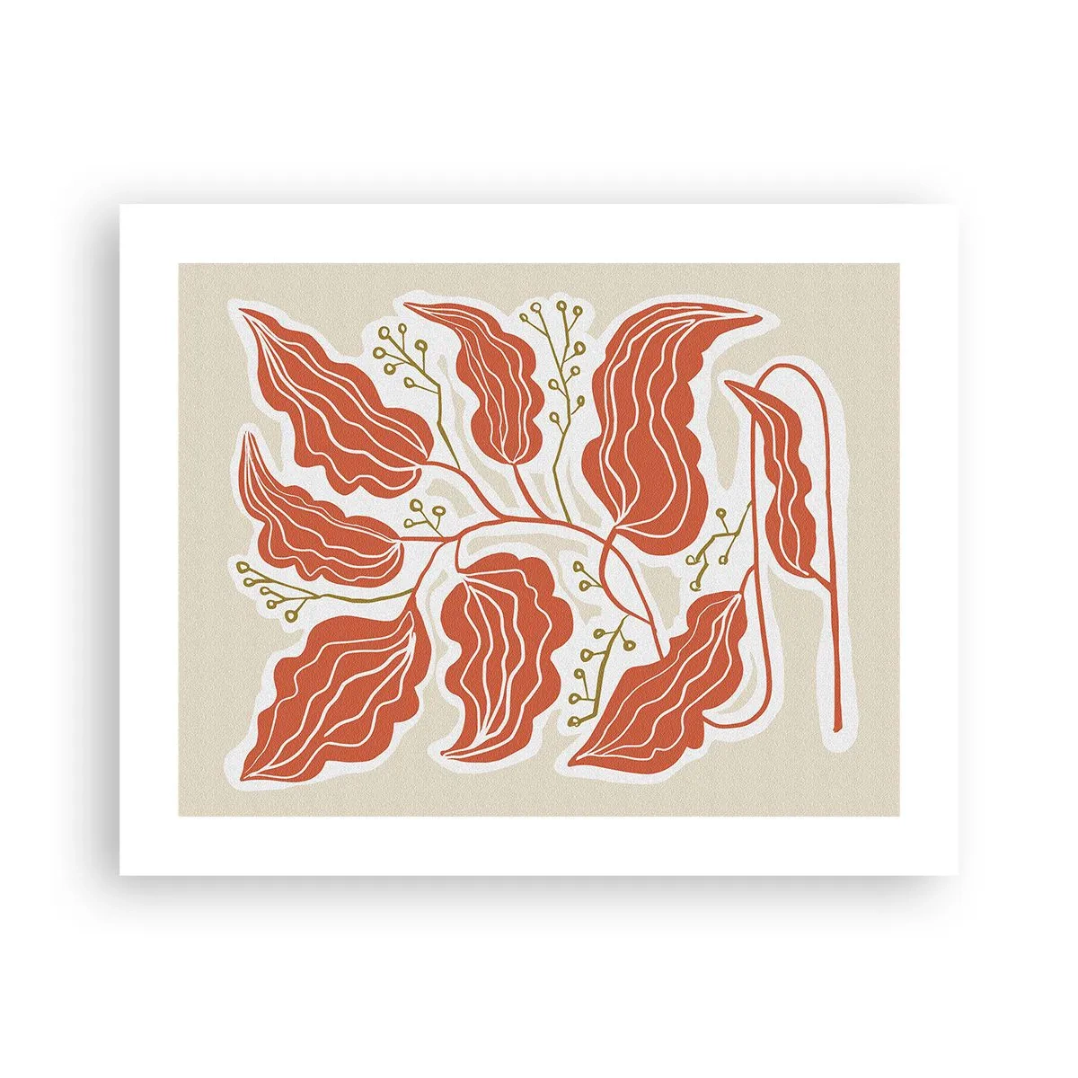 Poster - Folk en koraal - 50x40 cm