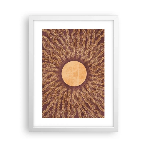 Poster in een witte lijst - Zon icoon - 30x40 cm