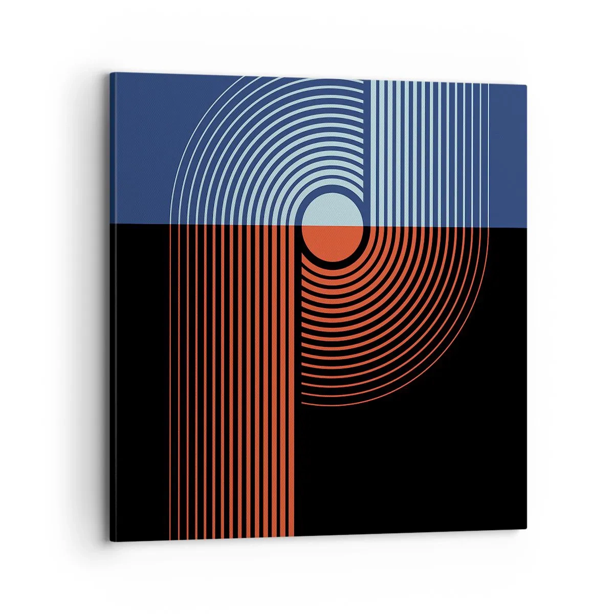 Schilderen op canvas - In een geometrische omhelzing - 70x70 cm