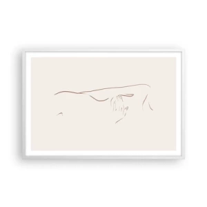 Poster in een witte lijst - De vorm van verlangen - 91x61 cm