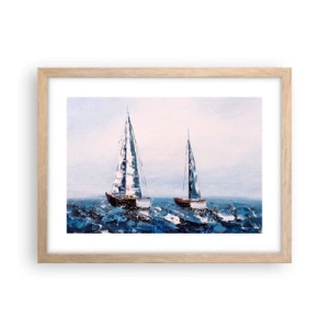 Een poster in een licht eiken lijst - Broederschap van de wind - 40x30 cm