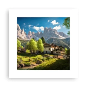 Poster - Alpine idylle - 30x30 cm