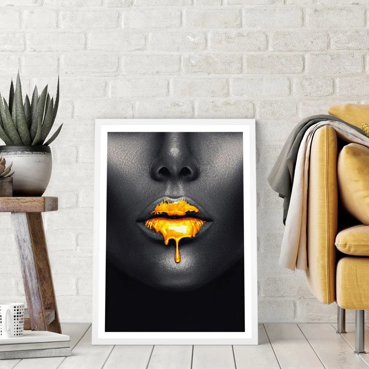 Poster in een witte lijst - Goldmouth - 50x70 cm