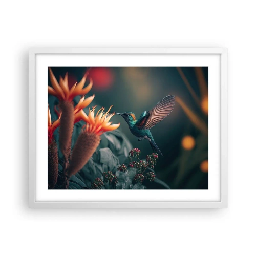 Poster in een witte lijst - een werkelijk kleurrijk leven - 50x40 cm