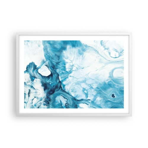 Poster in een witte lijst - Blauw Concert - 70x50 cm