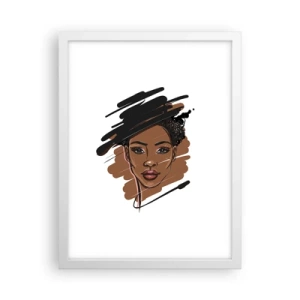 Poster in een witte lijst - Zoet als chocolade - 30x40 cm