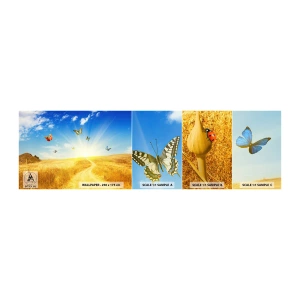 Fotobehang Monster Zelfklevend Deluxe Sticker - En hoe kun je niet van de zomer houden? - Landschap, Vlinders, Natuur - 100x30 cm