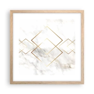 Een poster in een licht eiken lijst - Een uitzicht tot in het oneindige - 40x40 cm