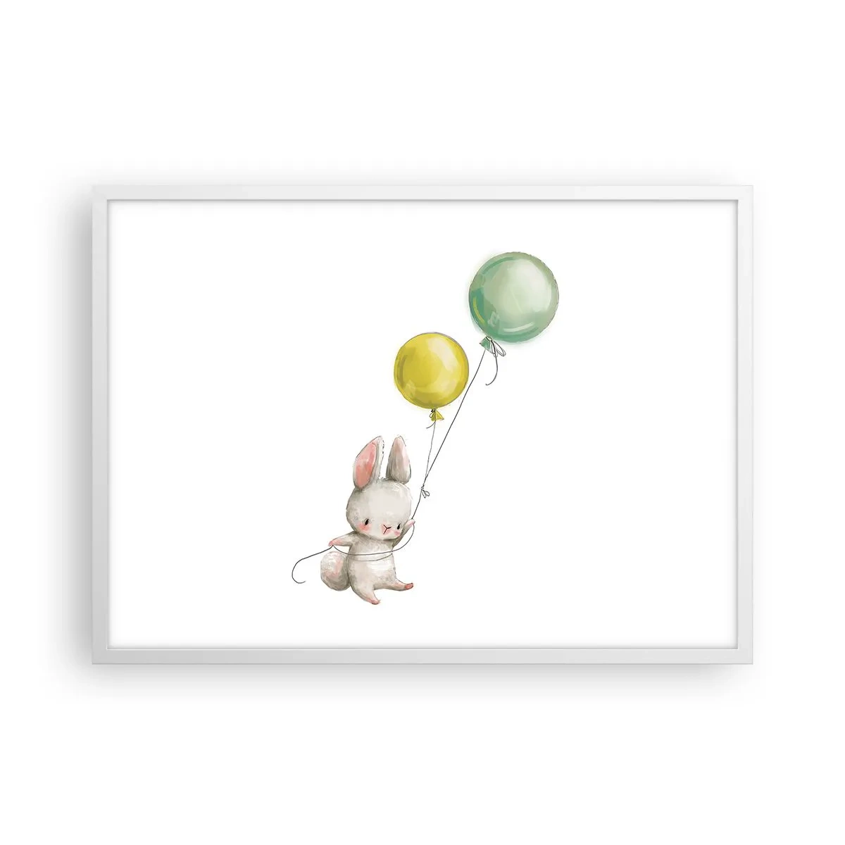 Poster in een witte lijst - Ik ga ook vliegen! - 70x50 cm