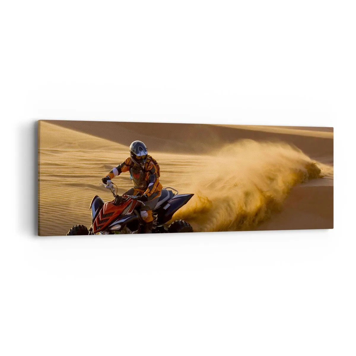 Schilderen op canvas - Op de golven van zand - 90x30 cm