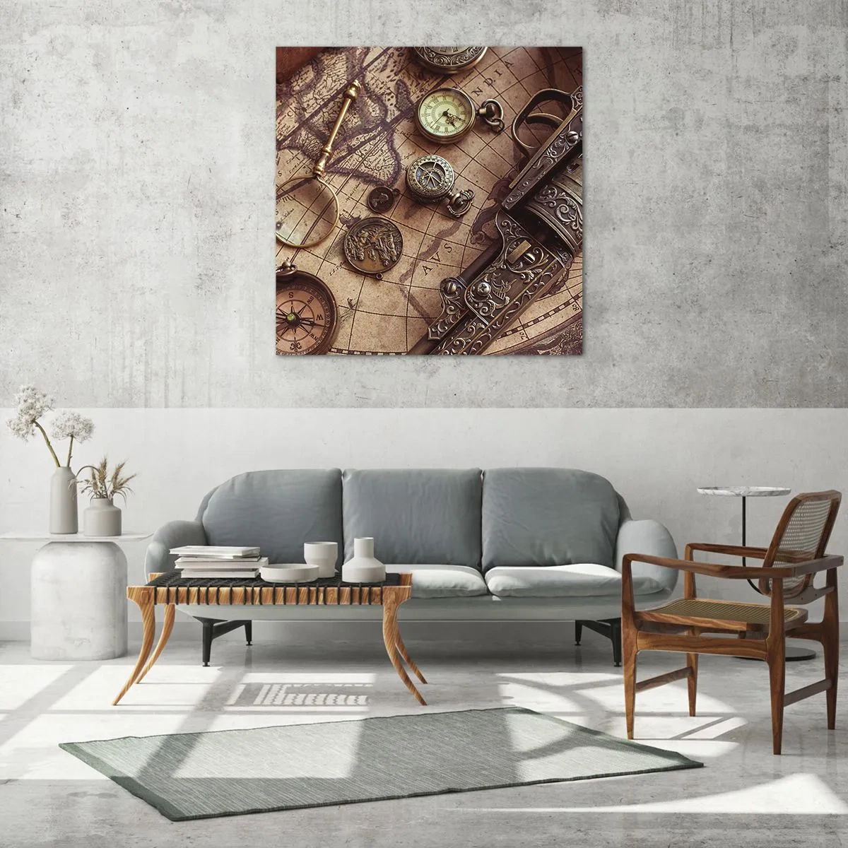 Schilderen op glas - Avontuur roept - 70x70 cm