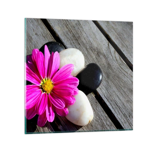 Schilderen op glas - Rust op de pier - 60x60 cm