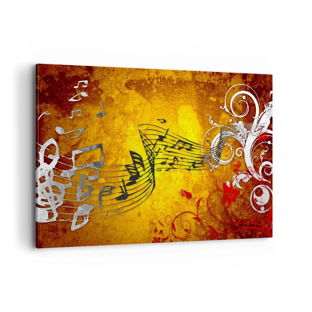 Schilderen op canvas - Laat de muziek stromen - 120x80 cm