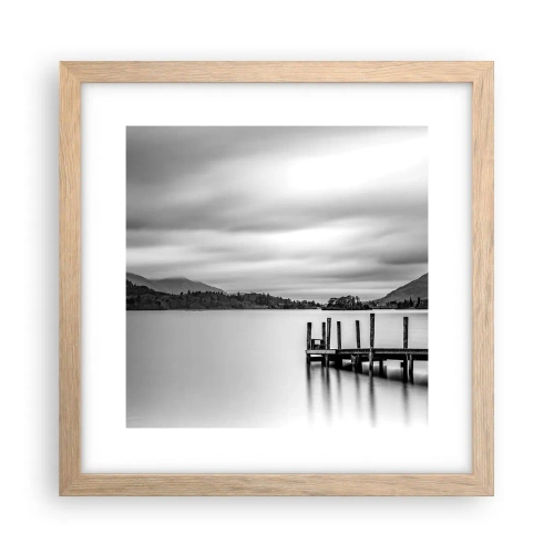 Een poster in een licht eiken lijst - Zachtheid en kracht - 30x30 cm