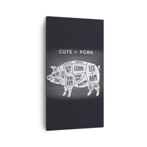 Schilderen op canvas - Slagers ABC - 45x80 cm