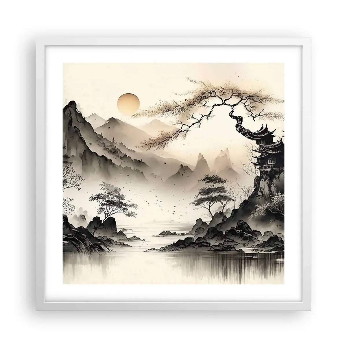 Poster in een witte lijst - De unieke charme van het Oosten - 50x50 cm