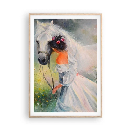 Een poster in een licht eiken lijst - Als uit een mooie droom - 70x100 cm