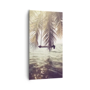 Schilderen op canvas - Je kunt naar believen in de wolken slingeren - 65x120 cm