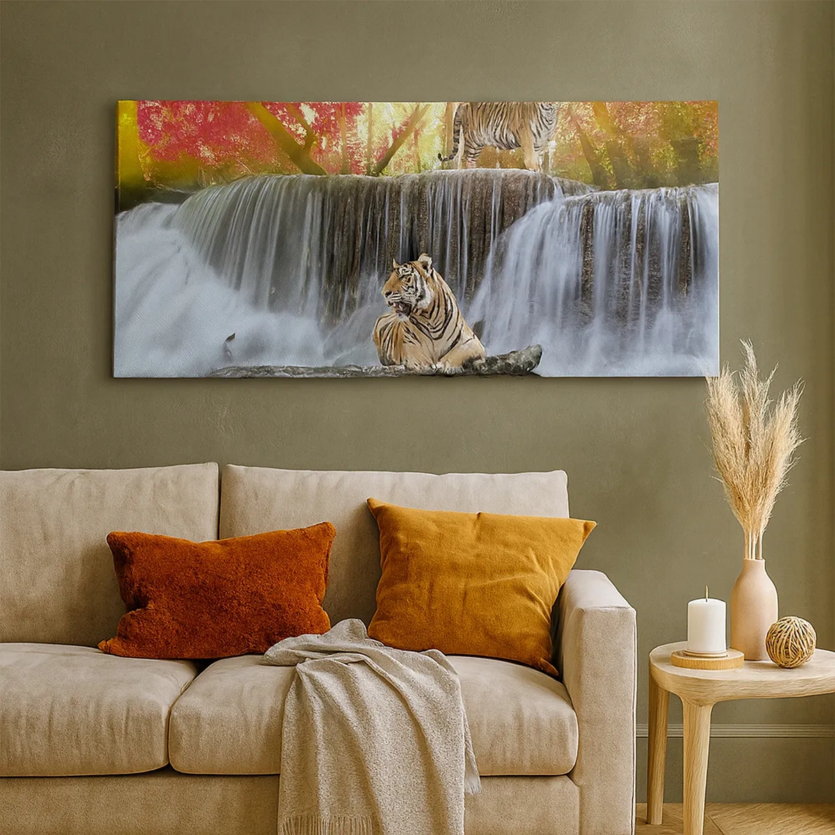 Schilderen op canvas - Surrealistisch landschap - 30x30 cm