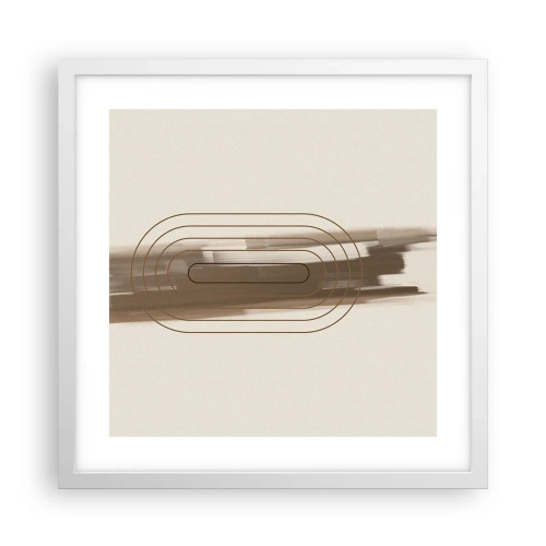 Poster in een witte lijst - Een briesje grijs - 40x40 cm