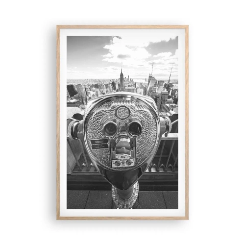 Een poster in een licht eiken lijst - Stad boven de steden - 61x91 cm