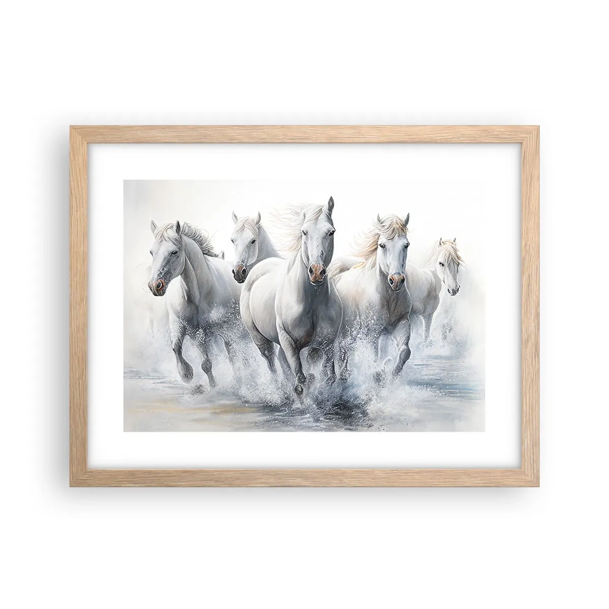 Een poster in een licht eiken lijst - Witte magie - 40x30 cm