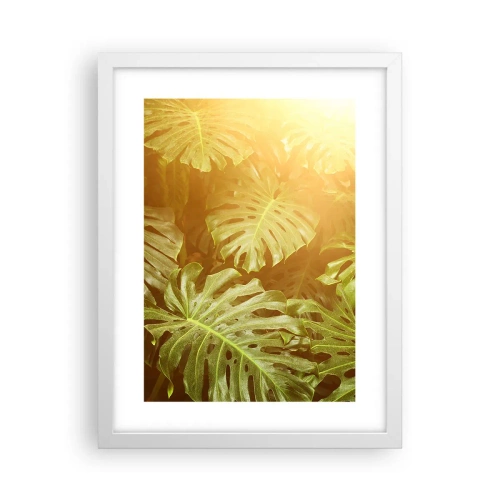 Poster in een witte lijst - In het groen treden... - 30x40 cm