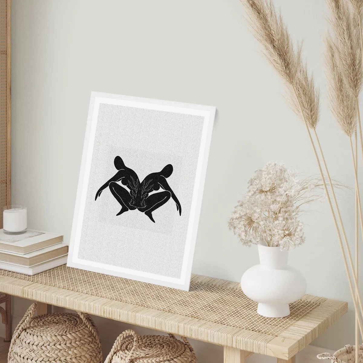 Poster in een witte lijst - Een gemeenschappelijke ziel - 40x50 cm