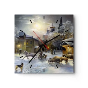Wandklok - Klok - De magie van de Russische winter - 30x30 cm
