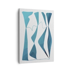 Schilderen op canvas - Abstractie: turquoise verbinding - 50x70 cm